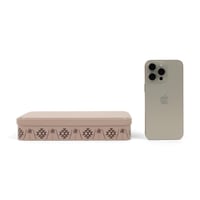 علب معدنية مستطيلة فاخرة باللون البيج