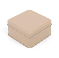 مجموعة(3) علب معدنية مربعة فاخرة بنافذة شفافة بالل...