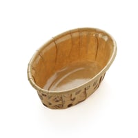 قوالب ورق كب كيك بني بيضاوي برسومات - (6) حبة |7.5...