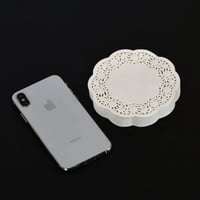 مجموعة (200) ورق دنتيل ابيض بشكل دائرى