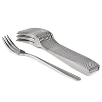 مجموعة (12) شوكة بلاستيك فضية