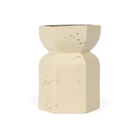 مبخرة سيراميك فاخرة بقاعدة مرتفعة - لون بيج