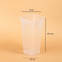 كرتون (500) غطاء بلاستيك شفاف مربع + قلب أحمر | 16...