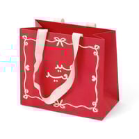 مجموعة(12)كيس توزيعات"عيد سعيد" باللون الأحمر 14*8...