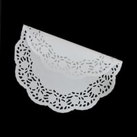 مجموعة ( 50 ) ورق دنتيل ابيض بشكل دائرى