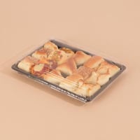 مجموعة (10) علبة فاخرة للأطعمة والحلويات سوداء بغط...