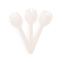 مجموعة(25) شوكة وملعقة طعام 2 في واحد باللون البيج