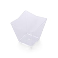 كاسات حلى بلاستيك شفافة بزوايا منحنية فاخرة- (50)...