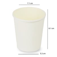 كرتون (1000) كوب ورق أبيض فاخر | 7 انز