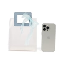 أكياس هدايا صغيرة فاخرة وشفافة بشريطة علوية أزرق-...