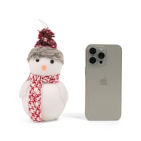 دمية رجل الثلج باللون الأبيض والأحمر | 20 سم