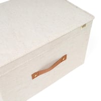 صندوق تخزين قماشي لون بيج | 20*30*35 سم