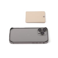 مرآة بغطاء جلد فاخرة مستطيلة الشكل لون بيج غامق -...