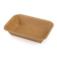 صحون ورق كرافت بني عميقة - (600) حبة |20.9*13.9*4....