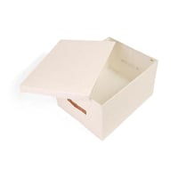 صندوق تخزين قماشي بغطاء منفصل لون بيج | 29*40*50 س...