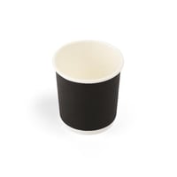 مجموعة (25) كوب ورقي لون أسود دبل طبقتين | 4 انز