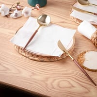 مجموعة (20) منديل سفرة أبيض فاخر - طبقتين