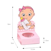 مجموعة (12) علبة توزيعات شوكولاته للمواليد وردية ب...