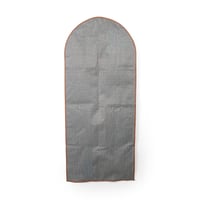 كيس قماشي فاخر لحفظ الملابس لون بني وأبيض- الحجم ا...