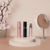 علبة عطر فارغة وفاخرة لون فضي-(6) حبات | 5مل