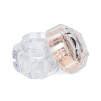 طقم ( 12 ) علبة زجاجية شفافة بغطاء ذهبي لامع | 24...