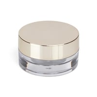 طقم ( 12 ) علبة بلاستيك شفافة بغطاء ذهبي لامع | 22...