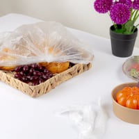 مجموعة (100)غطاء بلاستيك شفاف للصحون - 66 سم