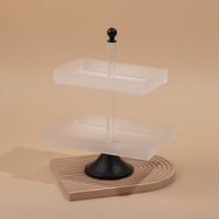 صينية إكريليك فاخرة ذو طابقين |28.5*10.5*3.5سم