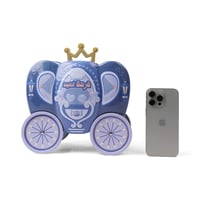 علبة معدنية بشكل عربة "فرحة العيد" لون الأزرق