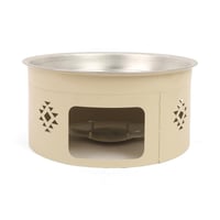 سخان مع علبة ورقية فاخرة بثيم شتوي باللون البيج ال...