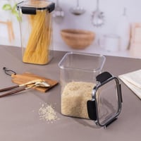 حافظة طعام طويلة شفافة بغطاء محكم الإغلاق | 14.5*9...