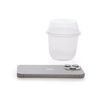 مجموعة (25) كوب بلاستيك شفاف مع حامل للمكسرات والا...