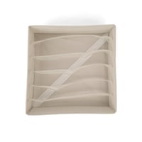 صندوق تخزين قماشي مربع-(6) اقسام باللون البيج