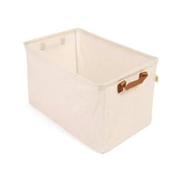 سلة تخزين قماشية قابلة للطي لون بيج | 50*32*30 سم