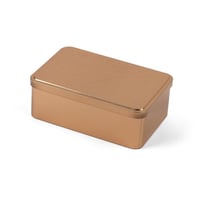 علبة معدنية للتخزين والتعبئة لون ذهبي - (1) حبة