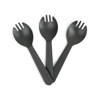 مجموعة(25) شوكة وملعقة طعام 2 في واحد باللون الأسو...