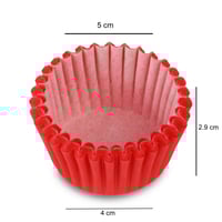 مجموعة (1000) ورق كب كيك أحمر فاخر |5*4*2.9سم