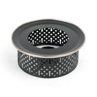 سخان استيل دائري بنمط هندسي لون أسود | 14.5 سم