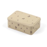 علبة معدنية للتخزين والتعبئة لون بيج- (1) حبة