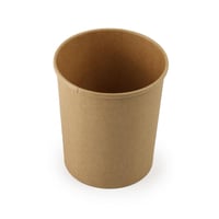 وعاء ورقية كرافت بني مربع مع غطاء شفاف-(300)حبة| 3...