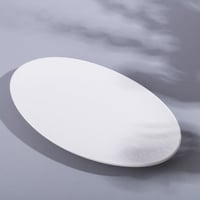 صحن سيراميك بيضاوي بلون أبيض | 30*18 سم