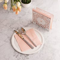 مجموعة(20) منديل سفرة ورقية وردية اللون - طبقتين