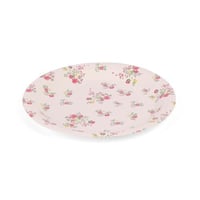 صحون ورقية بطباعة أزهار لون بيج-(10) حبات| 7 أنش