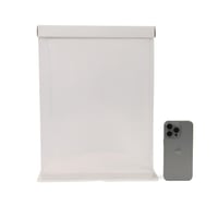 علبة شفافة بقاعدة وغطاء أبيض|30 سم