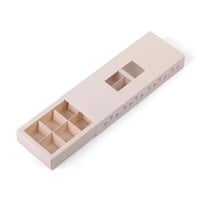 علبة شوكولاتة(12) قسم فاخرة بنافذة شفافة نمط نخلة...