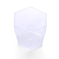 كاسات حلى بلاستيك شفافة سداسية فاخرة - (24) حبة| 6...