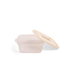 حافظة طعام مع غطاء بلاستيك أبيض - (3) حبات | 20*19...