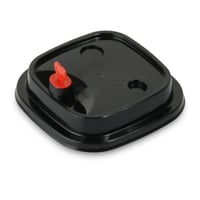 كرتون (500) غطاء بلاستيك مربع وقلب أحمر | 13 انز