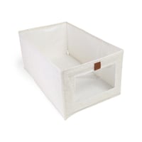 منظم قماشي بنافذة شفافة لون بيج | 20*44*26 سم