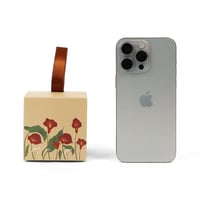 مجموعة (12) علبة توزيعات بطباعة زهور - لون بيج غام...